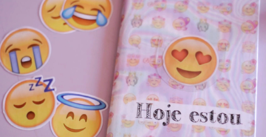 Caderno de Emoji | Customização de Caderno – Volta às Aulas